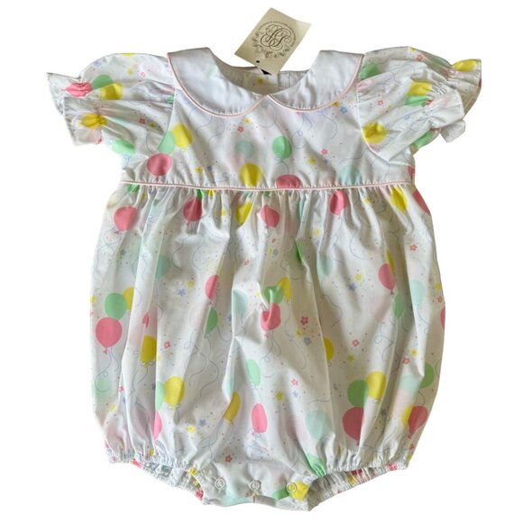 THE BEAUFORT BONNET COMPANY Balloons Romper Girls 2T 2 NEW Holly Day Bubble NWT - Picture 1 of 10